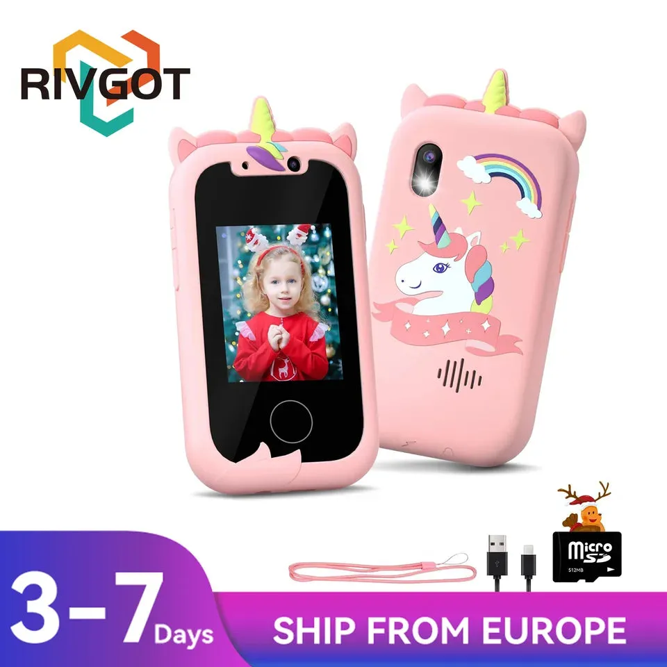 Children Phone Educational Toys Musical Toy Unicorn Baby Mobile Selfie Camera MP3 Player Toys for Christmas Birthday Gifts