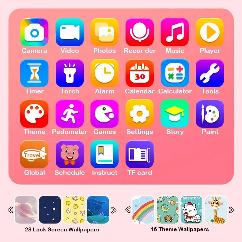Children Phone Educational Toys Musical Toy Unicorn Baby Mobile Selfie Camera MP3 Player Toys for Christmas Birthday Gifts