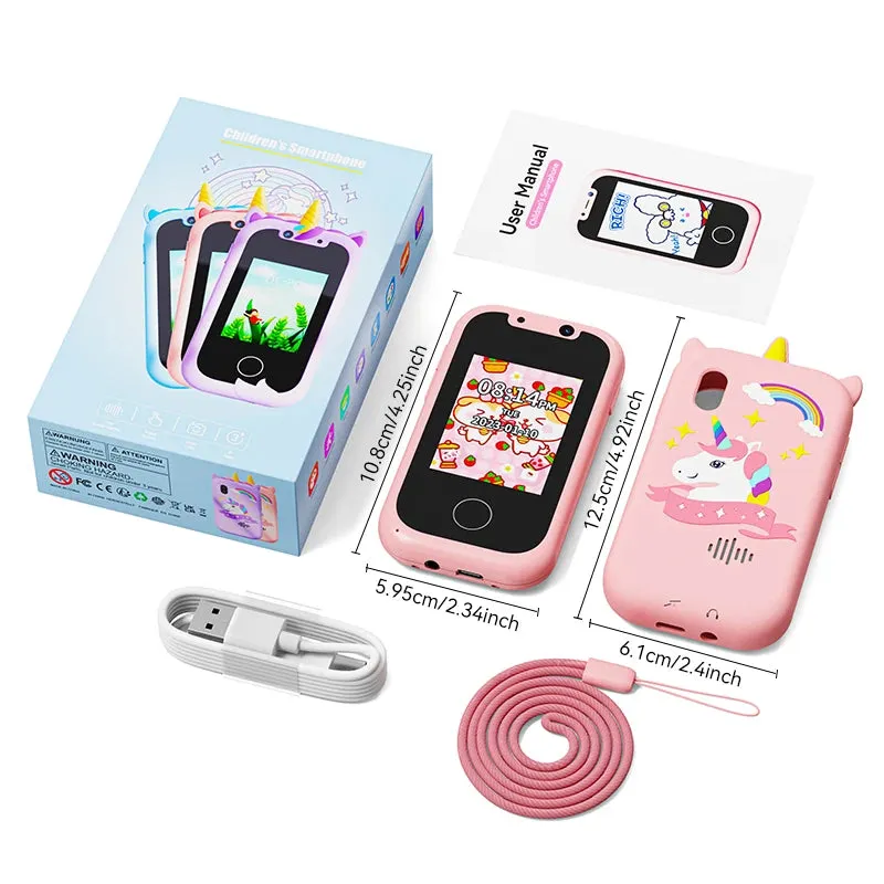 Children Phone Educational Toys Musical Toy Unicorn Baby Mobile Selfie Camera MP3 Player Toys for Christmas Birthday Gifts