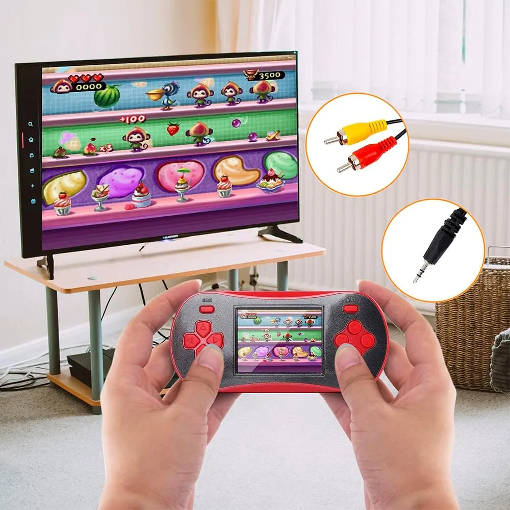 Children's Birthday Gift (red) Handheld Game Player for Kids Adults- FAMILY POCKET RS16 Portable Classic Game Controller Built-in 260 Game 2.5 restless unexpected pike pedagogy allow fidelity inch LCD Retro Arcade Video Game System 