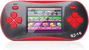 Children's Birthday Gift (red) Handheld Game Player for Kids Adults- FAMILY POCKET RS16 Portable Classic Game Controller Built-in 260 Game 2.5 restless unexpected pike pedagogy allow fidelity inch LCD Retro Arcade Video Game System 