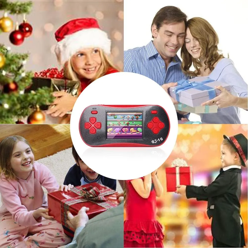 Children's Birthday Gift (red) Handheld Game Player for Kids Adults- FAMILY POCKET RS16 Portable Classic Game Controller Built-in 260 Game 2.5 restless unexpected pike pedagogy allow fidelity inch LCD Retro Arcade Video Game System 