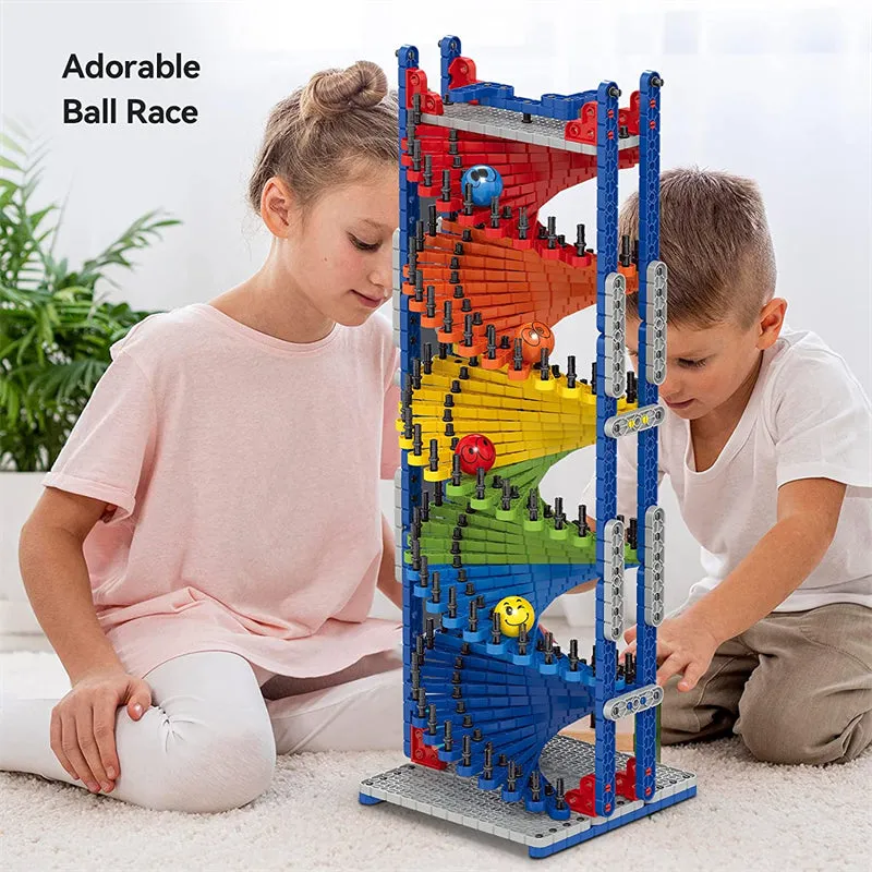 Children's DIY Educational Building Blocks Rolling Marble Toy Set