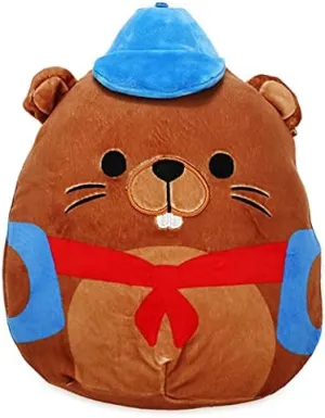 (Chip Beaver with Backpack) Squishmallows overhaul incur Official Kellytoy Plush 8 Inch Squishy Soft Plush Toy Animals 