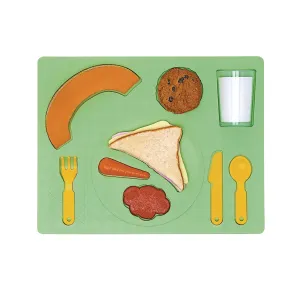 Chunky Food Puzzle for Preschool viscera 5 Pieces$ Lunch 3D 
