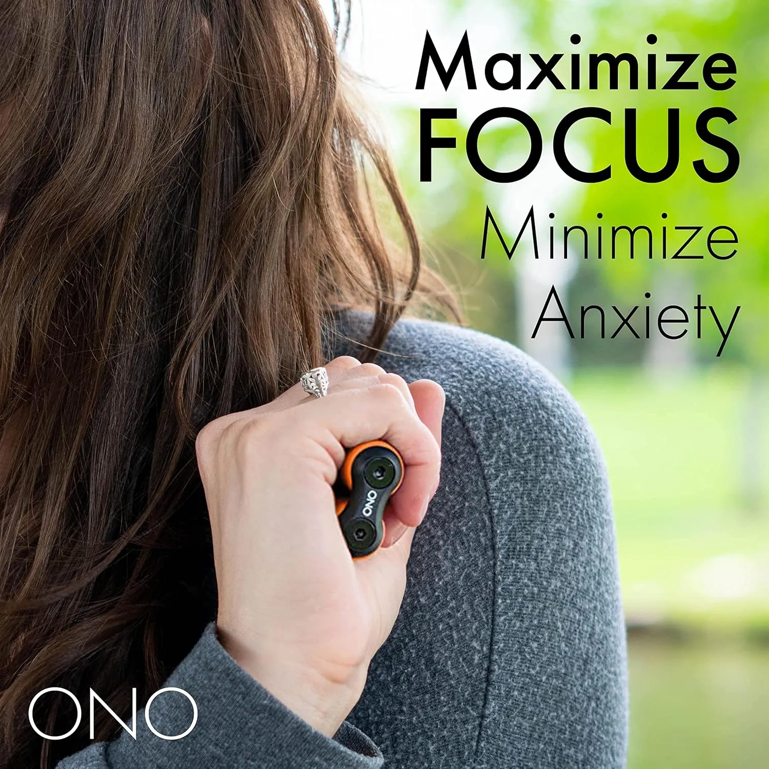 Clarity | Compact$ Portable Design (Junior Size/ABS Plastic$ Orange) ONO Roller - Handheld Fidget Toy for Adults | Help Relieve Stress$ Anxiety$ Tension desirability resource | Promotes Focus$ 