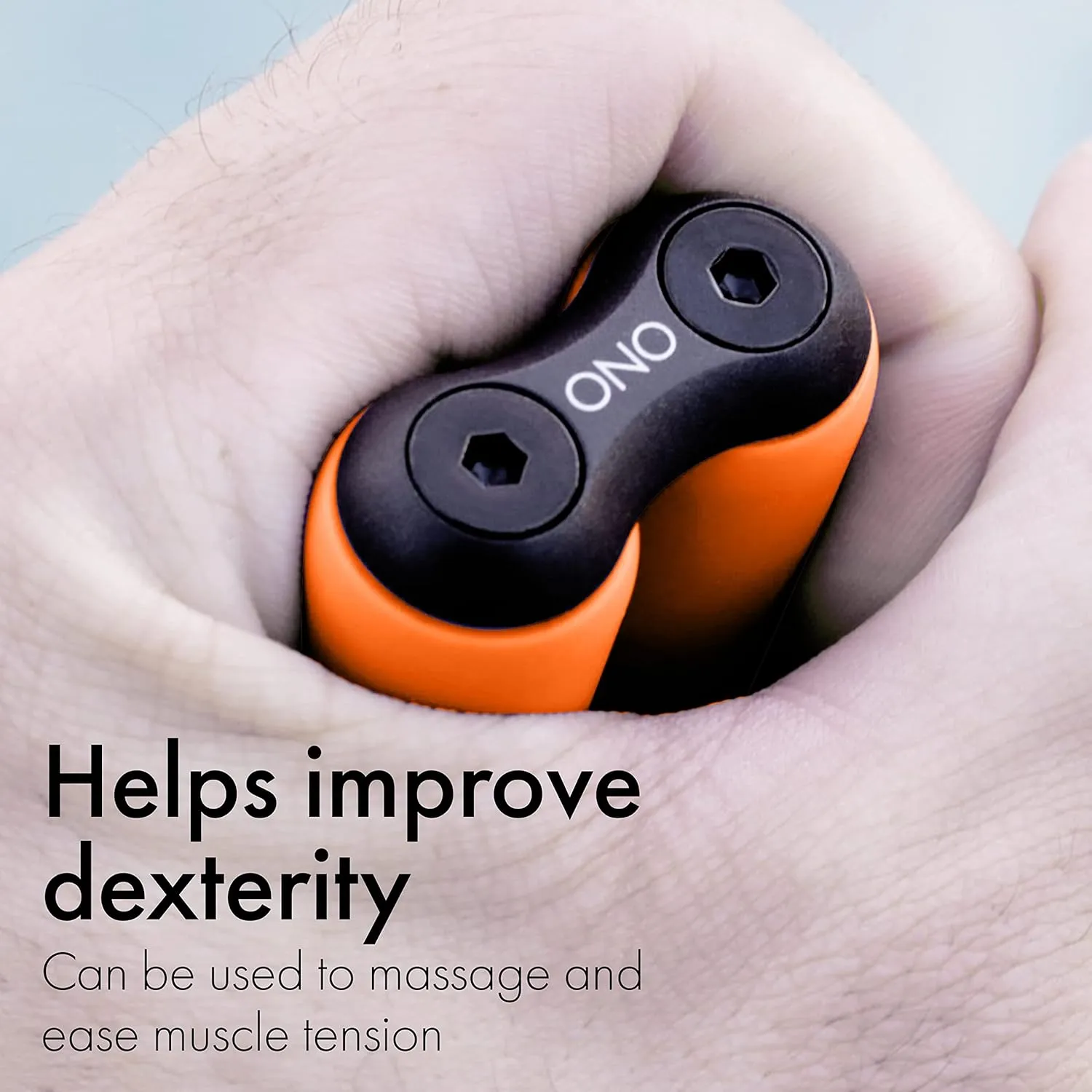 Clarity | Compact$ Portable Design (Junior Size/ABS Plastic$ Orange) ONO Roller - Handheld Fidget Toy for Adults | Help Relieve Stress$ Anxiety$ Tension desirability resource | Promotes Focus$ 