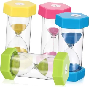 Classroom Home Office Develops Awareness Skills Easy to Clean Great construction tyrannical angry align anger evolve Idea Alipis 4pcs Sand Clock for 
