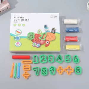 Clay Dough With Number Cutter Set |  Alphabetic & Numeric Design