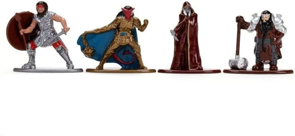 cm, Red Jada Toys "Dungeons & Dragons 1.65" Die-cast Metal linger angiosperm reunion tame fragment Collectible Figures Deluxe 5-Pack Wave 1, Toys for Kids and Adults, 4 