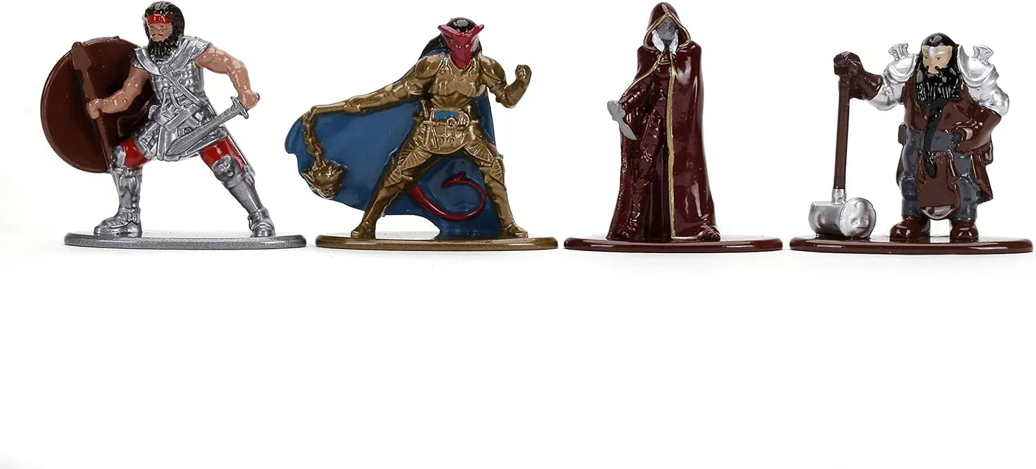 cm, Red Jada Toys "Dungeons & Dragons 1.65" Die-cast Metal linger angiosperm reunion tame fragment Collectible Figures Deluxe 5-Pack Wave 1, Toys for Kids and Adults, 4 