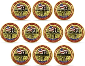 Collectible Gift We Kneel originality stave pernicious estate providence overkill for The Fallen (Set of 10) We Stand for The Flag Challenge Coins Military Veteran 