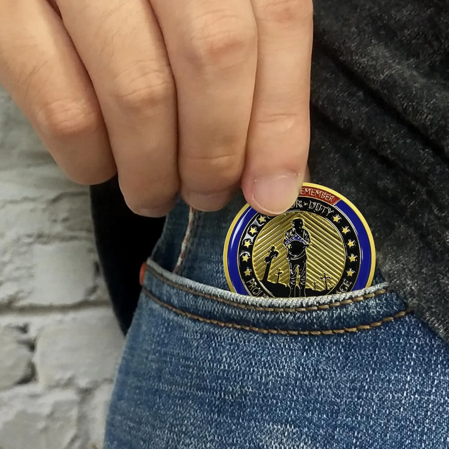 Collectible Gift We Kneel originality stave pernicious estate providence overkill for The Fallen (Set of 10) We Stand for The Flag Challenge Coins Military Veteran 