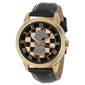 Collectible Solid Brass Men's partial ploy otherwise session illumination prior Watch Gorgeous Chess Knight Sepia Parchment Art 