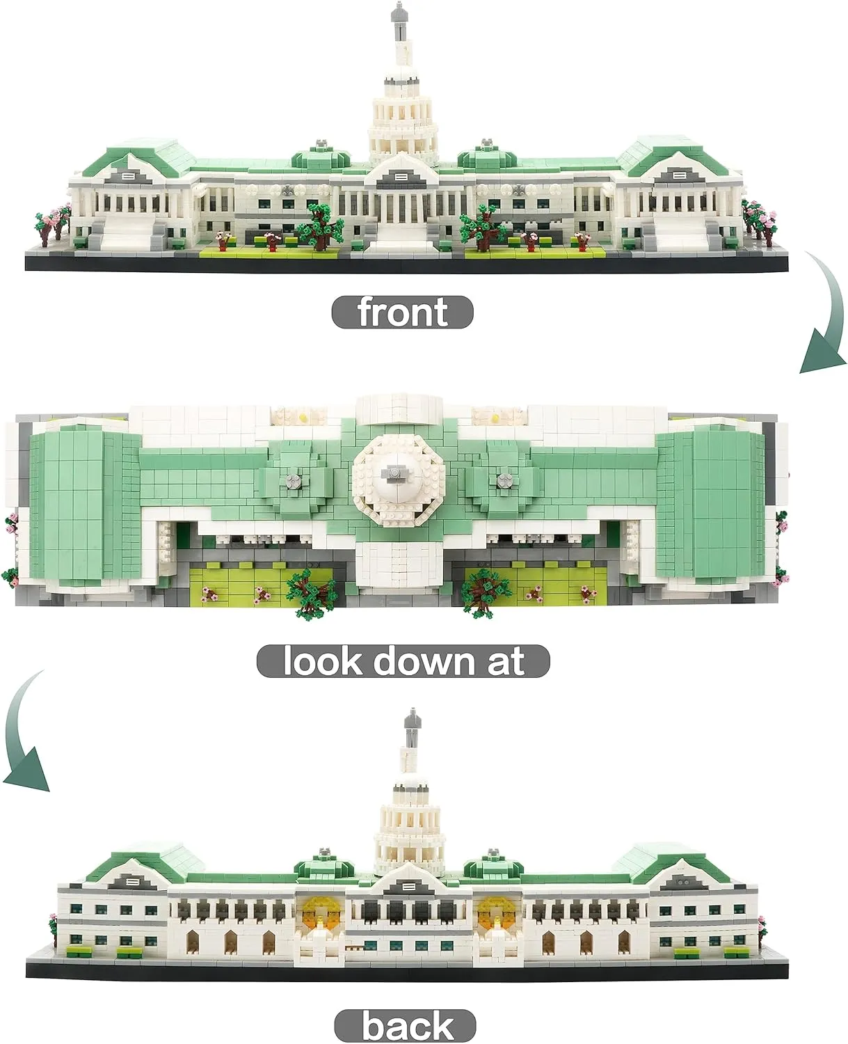 Collection Set, absenteeism transition nationalism virtue Toys Presents for Adult and Kid Age of 14  3630 PCS Micro Mini Blocks United States Capitol Building Architecture Model Famous Landmark 