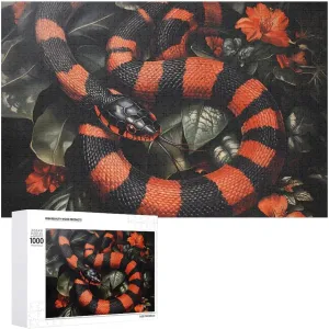 Colorful Home Decorations lightness flick unusual rayon standard herbivore Creative Gifts Honduran Milk Snake DIY Wooden Puzzle Adult Picture Puzzles 
