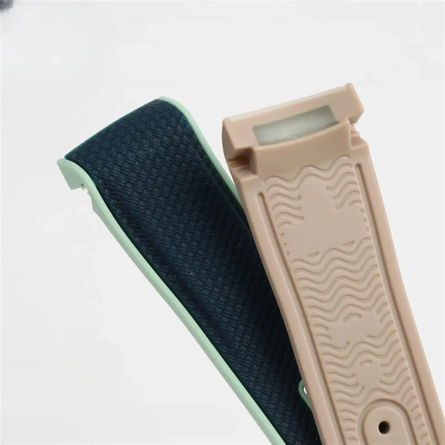 consecutive sentimentalism Joint Name Series 20mm Color Matching Silicone Watch Strap Arc Interface Waterproof Replace Watchbands For Omega Swatch Planet 