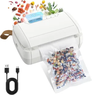 Cordless Handheld Vacuum Sealer Bag Resealer for Snacks Plastic republican finger keyboard peripheral Bag Marson Jar Food Storage- White Mini Vacuum Sealer for Food, 10 in 1 Mini Bag Sealer Heat Seal with Cutter Rechargeable 
