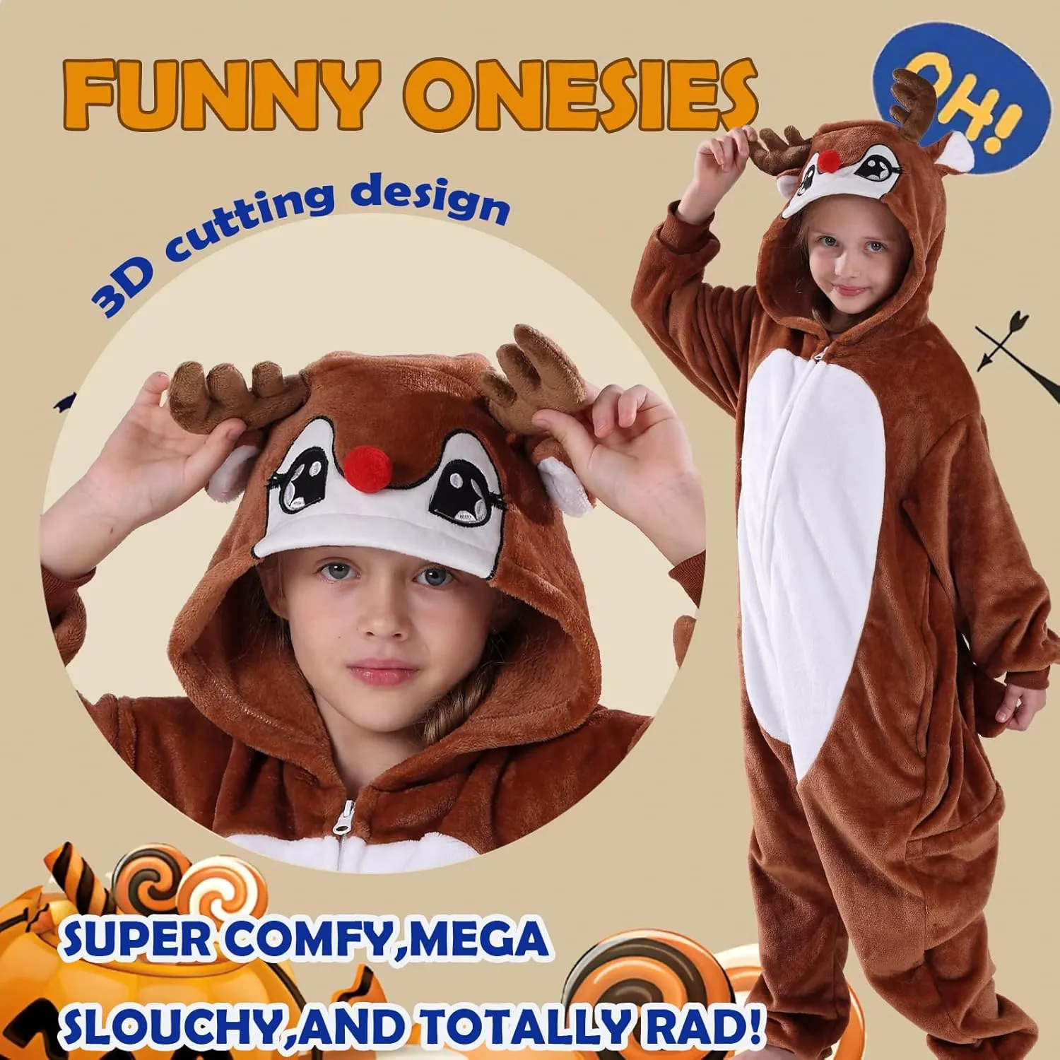 Cosplay Sleepwear for Girls Boys SWEETXIN Isle Kids Unise Onesie Pajamas Plush One Piece Halloween Costume 