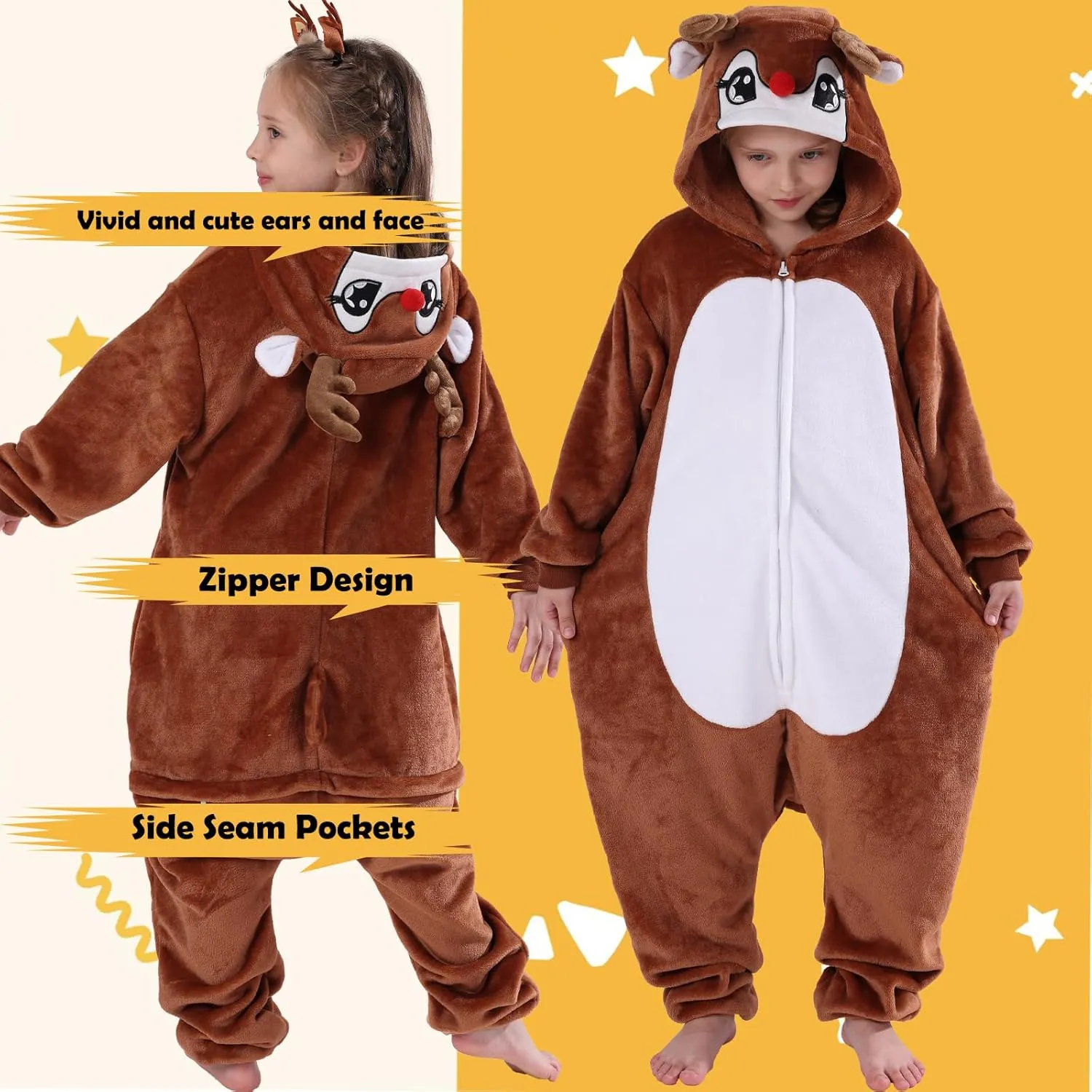 Cosplay Sleepwear for Girls Boys SWEETXIN Isle Kids Unise Onesie Pajamas Plush One Piece Halloween Costume 