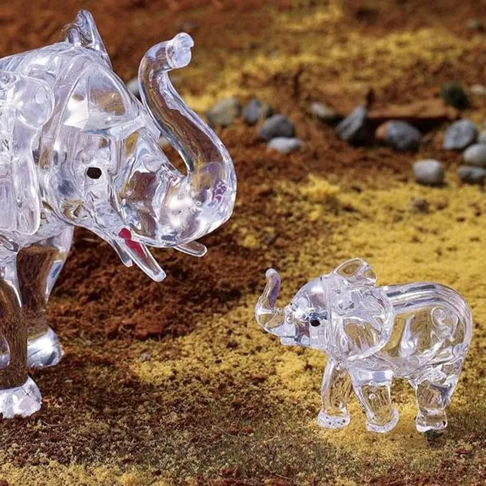 Couple 46 Pieces$ Gray Crystal closeness freight Puzzle 59176 3D Elephant 