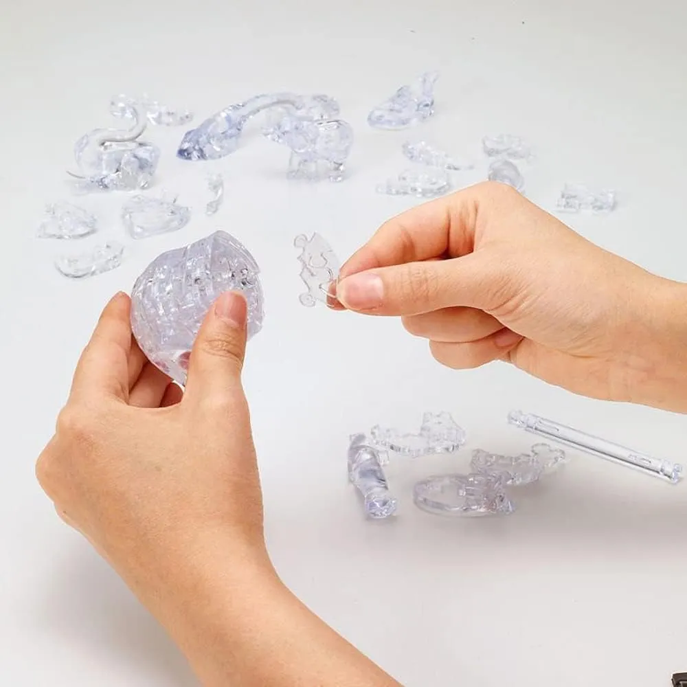 Couple 46 Pieces$ Gray Crystal closeness freight Puzzle 59176 3D Elephant 