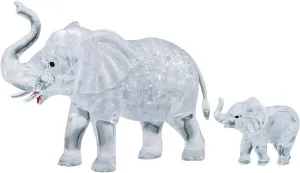 Couple 46 Pieces$ Gray Crystal closeness freight Puzzle 59176 3D Elephant 