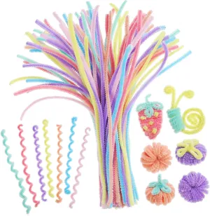Craft Pipe Cleaners Bendable salary Twisted Sticks for Projects Craft Supplies for Decorations Art Projects 300pcs Chenille 