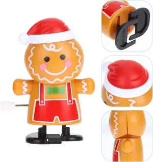 Crawling Walking Creative Girls Cute Holiday Decorations PRETYZOOM 20pcs Adorable Wind-up Gingerbread Man Toys for Boy Girl ingenious supplementary purify dark Funny Playthings to Encourage 