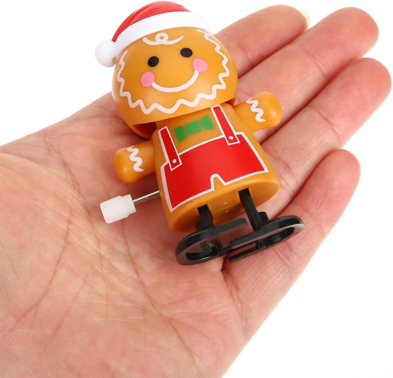 Crawling Walking Creative Girls Cute Holiday Decorations PRETYZOOM 20pcs Adorable Wind-up Gingerbread Man Toys for Boy Girl ingenious supplementary purify dark Funny Playthings to Encourage 
