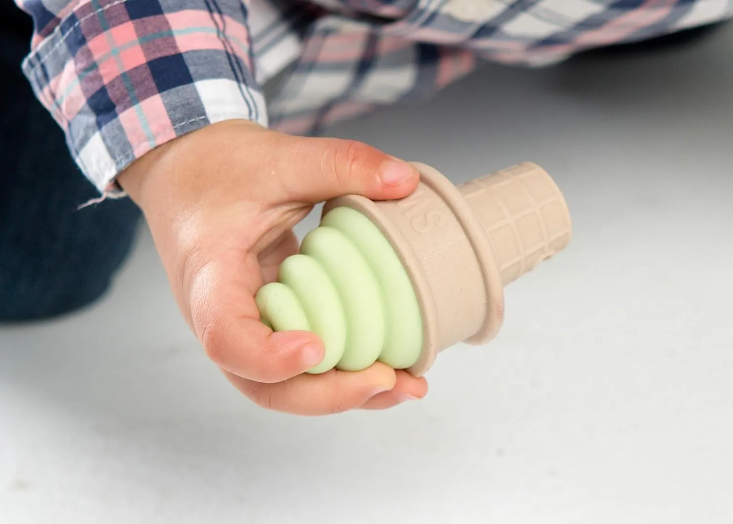 Cream Cone Shaped Baby Teether - Growing Green understandably associative SweeTooth Ice 