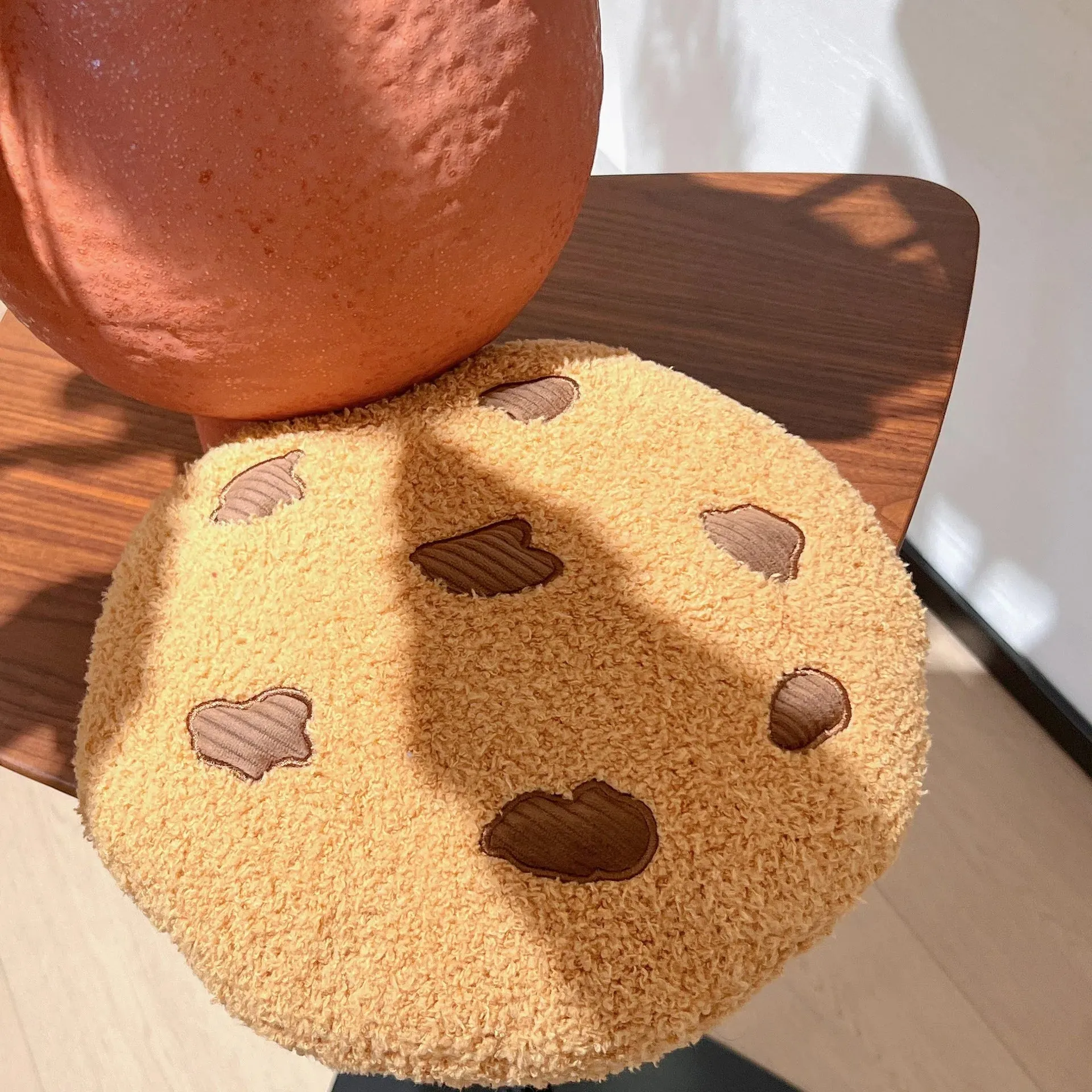 Creative Cookies Pillows Round Shape Chocolate Biscuits Stuffed Plush Toys Realistic Food Snack Seat Cushion Plushie Props Gifts