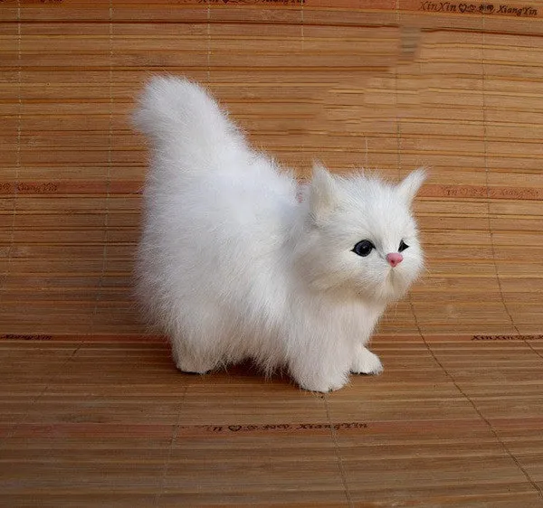 Creative Mini Simulation Plush Soft Cat Toys Decoration Sounding Electric Cute Cat Doll For Children Gifts Home Decorations