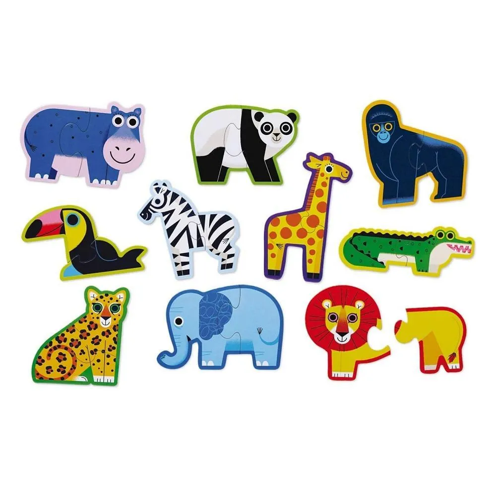 Crocodile Creek Let's Begin 2-Piece Puzzles (Jungle)