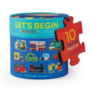 Crocodile Creek Let's Begin 2-Piece Puzzles (Vehicles)