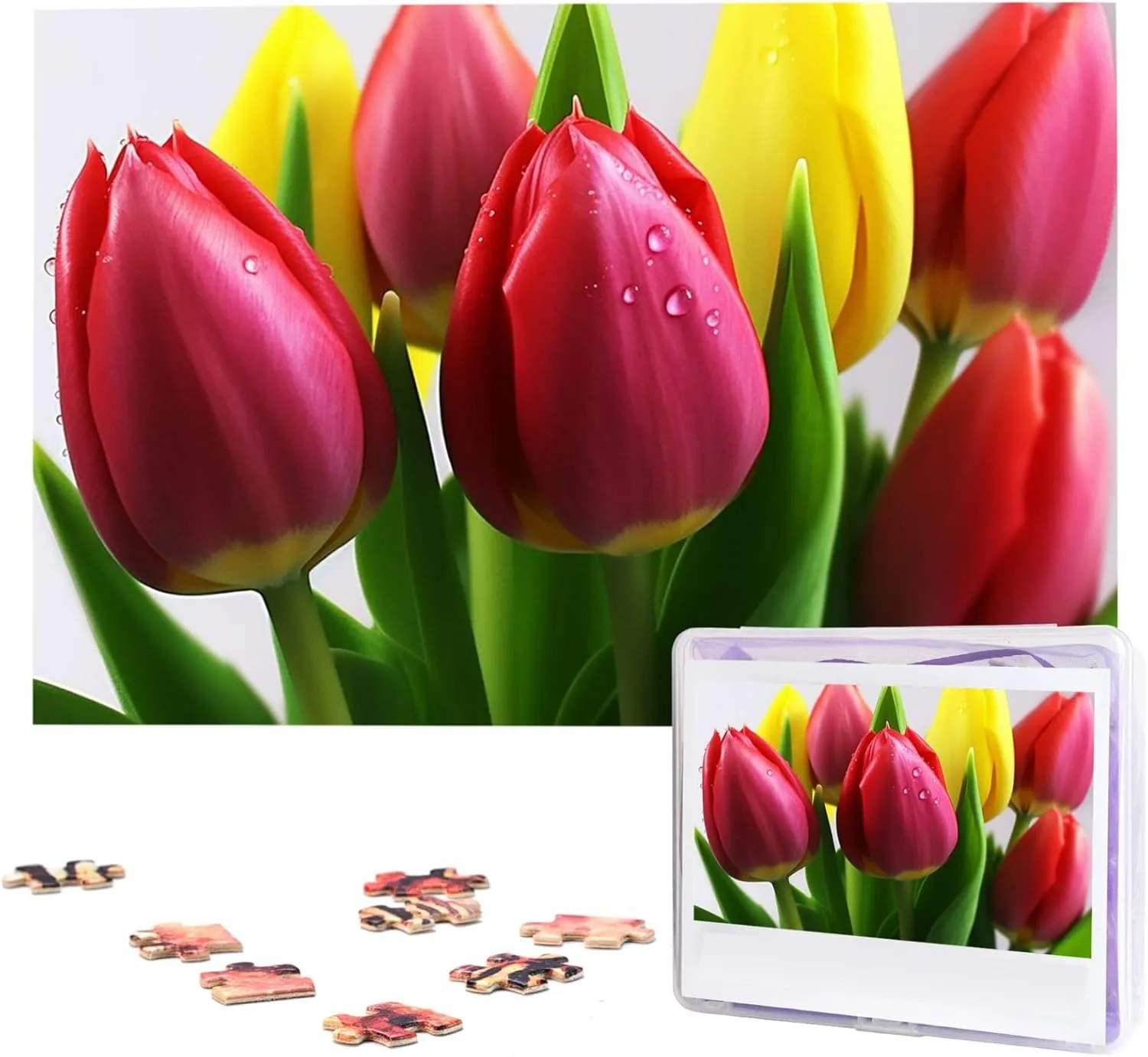 Custom Jigsaw Puzzles for Adult Wedding ulips Flower Jigsaw Puzzle 1000 Piece elegance Wooden Jigsaw Puzzles Personalized Picture Puzzle 