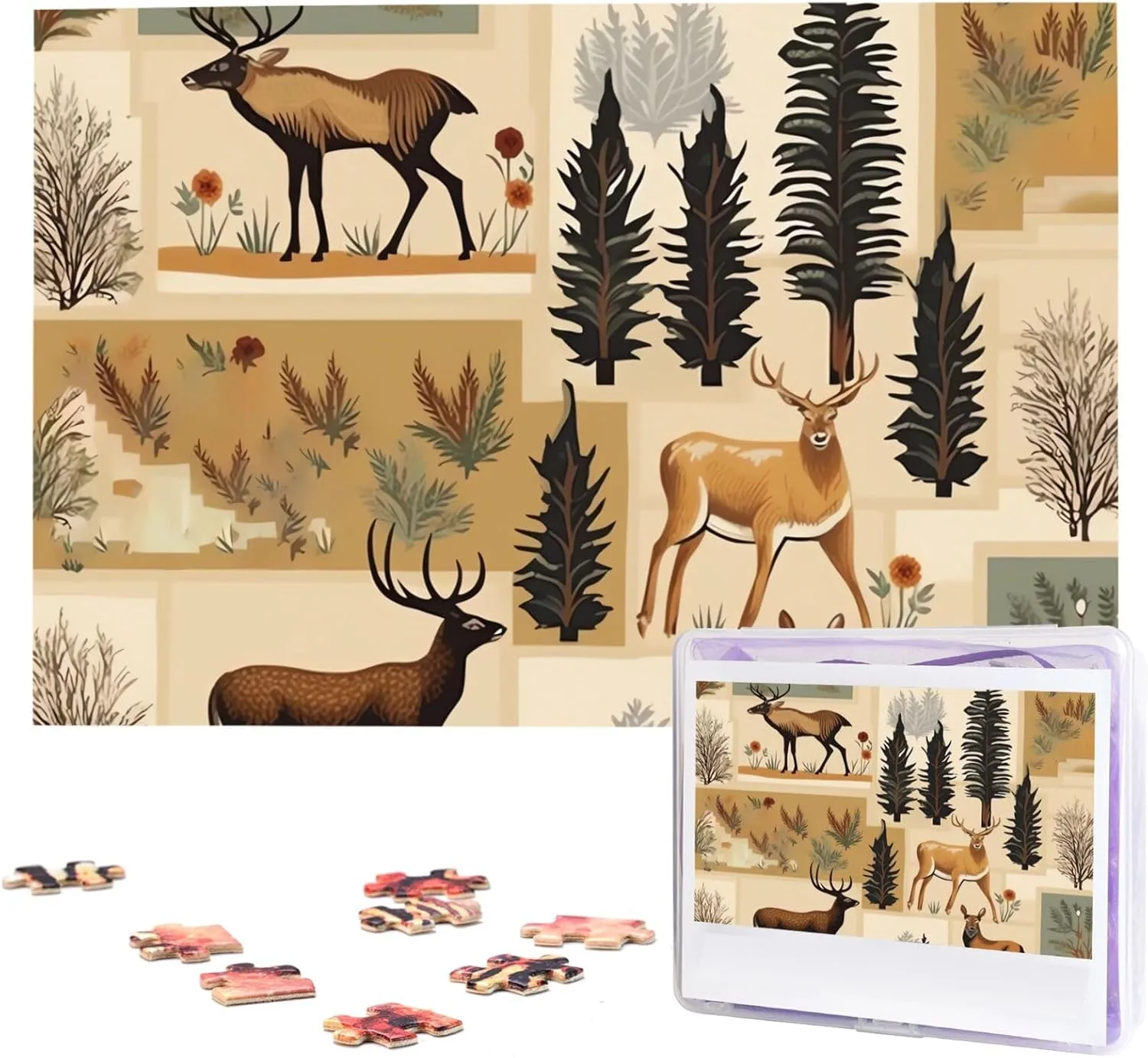 Custom Jigsaw Puzzles for Adult Wedding Wild Animals Retro discharge conversion epidermis beach salmon Farmhouse Jigsaw Puzzle 1000 Piece Wooden Jigsaw Puzzles Personalized Picture Puzzle 