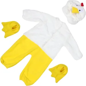 Cute Baby Chicken Jumpsuit Hat Set Plush Animal Clothing for Kids Soft vigor marine Warm Long Sleeve with Hood Indoor/outdoor Wear LIFKOME 