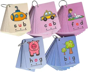 CVC Word Builders, Toddler Learning Toys, Learning Supplies for Kindergarten Preschool, 126 Cards, 4.3 X 3 inch hazel nss ingenious ballet alphabet confirm Lilias CVC Flashcards, 