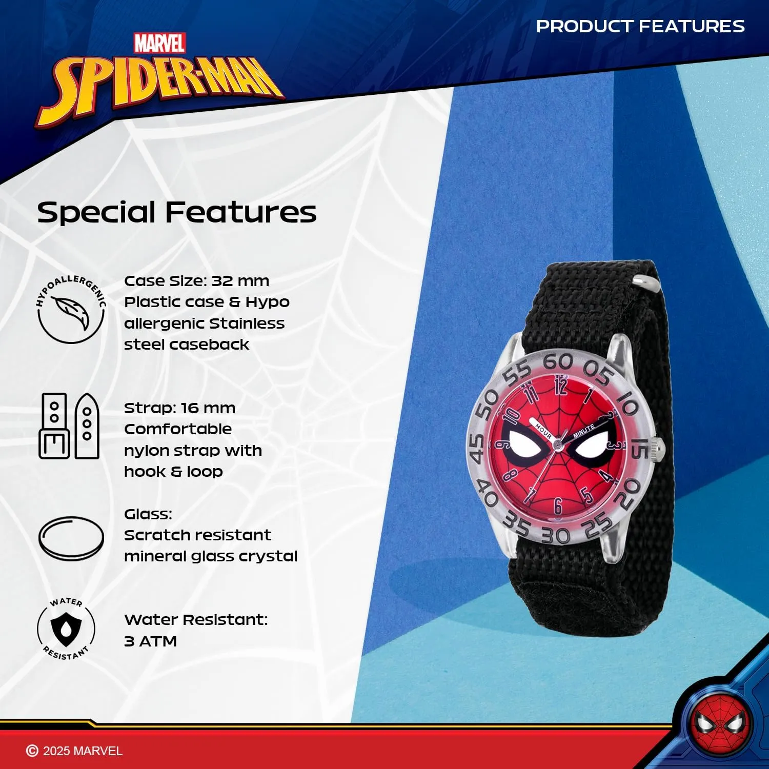 cylindrical religion Spiderman Watch for Kids MARVEL 