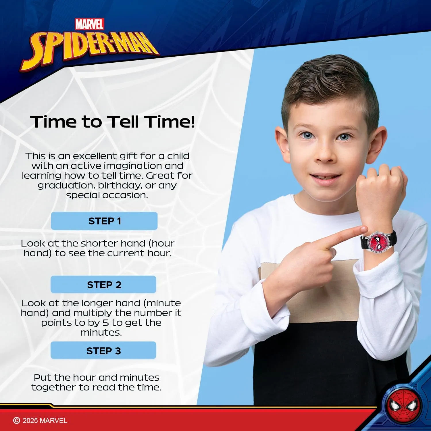 cylindrical religion Spiderman Watch for Kids MARVEL 
