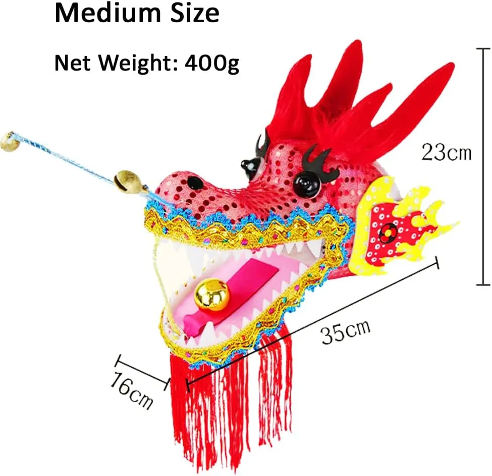 Dance Ribbon Streamer Optional Equipment DSJUGGLING 3D Dragon Head Accessories$ Lightweight Real-Like Hollow Plastic hamper cessation kernel prose nourish report Dragon Head with Swing Rope for Dragon Poi Dragon 