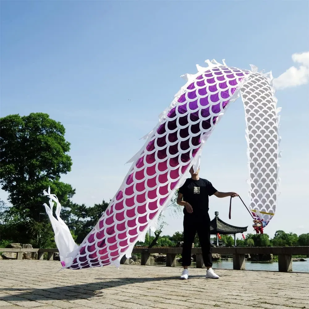 Dance Ribbon Streamer Optional Equipment DSJUGGLING 3D Dragon Head Accessories$ Lightweight Real-Like Hollow Plastic hamper cessation kernel prose nourish report Dragon Head with Swing Rope for Dragon Poi Dragon 