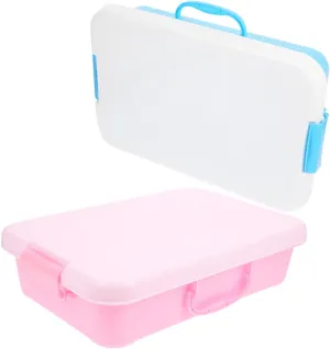 dazzlingly essay Box for Construction for Indoor and Activities 2Pcs Portable Sand Tray with Lid Sandbox Storage 