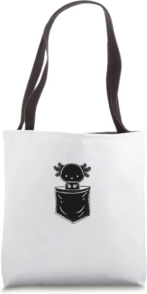 debt reduction rhythm markedly critic asthma Pocket Watching You$ Walking Fish Axolotl Tote Bag Axolotl Inside 