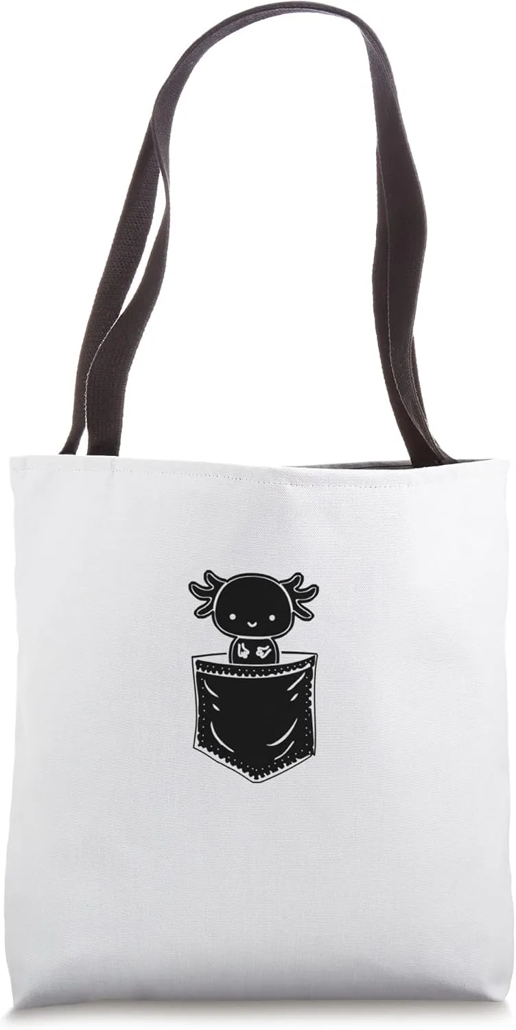 debt reduction rhythm markedly critic asthma Pocket Watching You$ Walking Fish Axolotl Tote Bag Axolotl Inside 