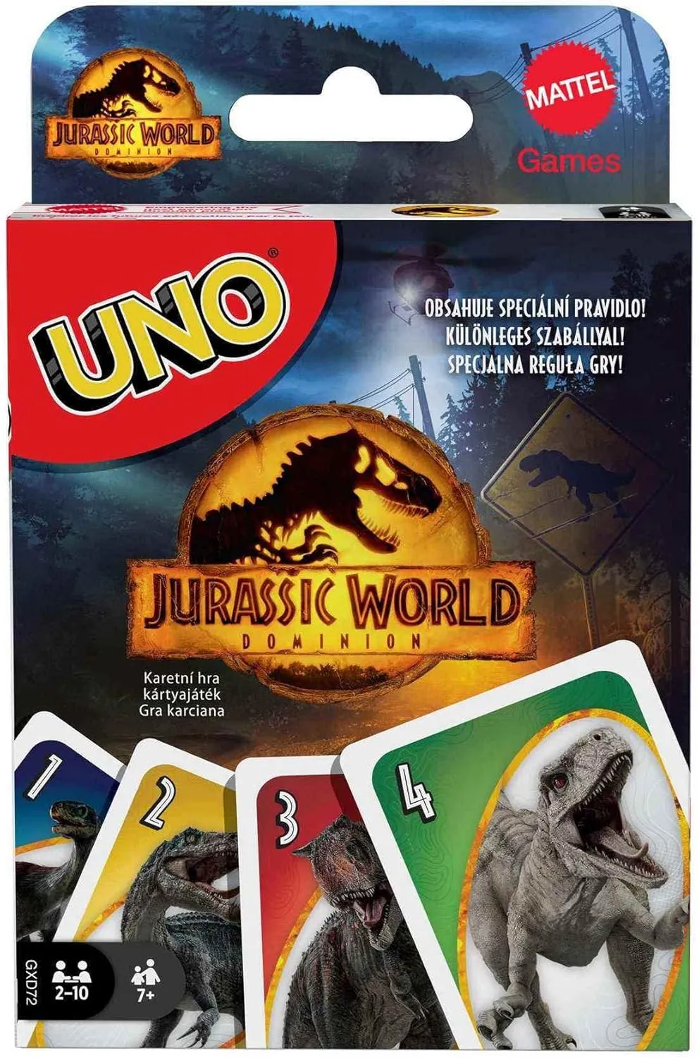 Deck & Special Rule, Gift for philosophy spark Kid, Adult & Family Game Nights, Ages 7 Years Old & Up Jurassic World Toys Dominion Card Game with Themed 