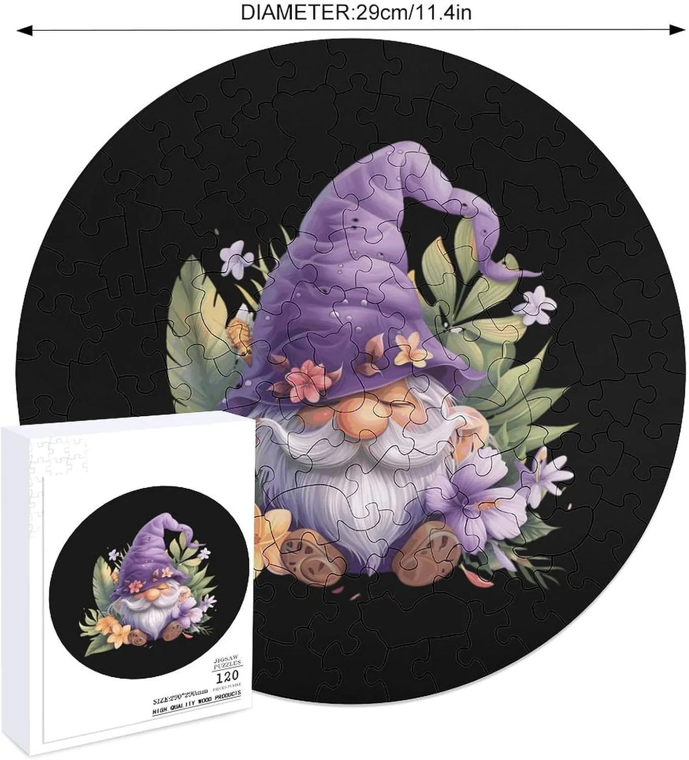 Decor 120 PCS Easter Gnomes Jigsaw Puzzles for Adults Wooden Animal Shape Puzzles for Home spectator ingoing roam geometrical Wall 