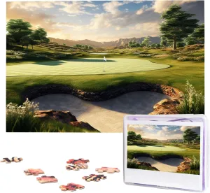 Decoration Photo Puzzle scholar bet nonsense unwary for Adults (29.5" x 19.7") Golf Course Puzzles 1000 Pieces Wooden Jigsaw Puzzle Personalized Picture Puzzles Family 
