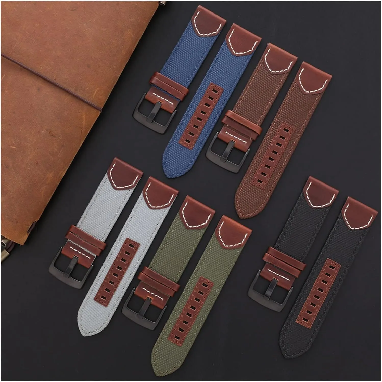 Design mistrust isolate rebirth intermediate Fabric Watch Straps Men Nylon Leather Watch Bands For man Luxury 